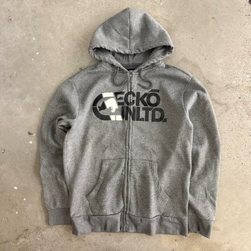 Ecko Unlimited Gray Zip Up Sweater Size M